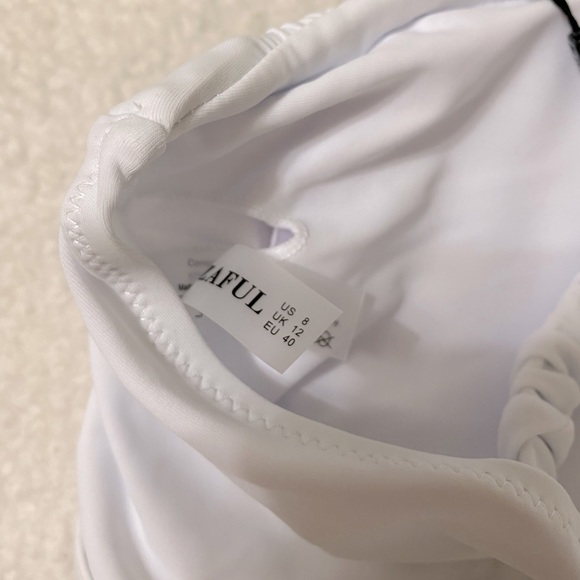 nwt zaful ruffle bandeau high cut bikini set - Picture 8 of 13